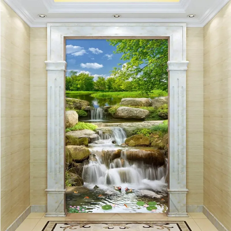 

Dropship Custom 3D Landscape Murals Beautiful Natural Landscape Porch Corridor Mural Background Wall Wallpapers