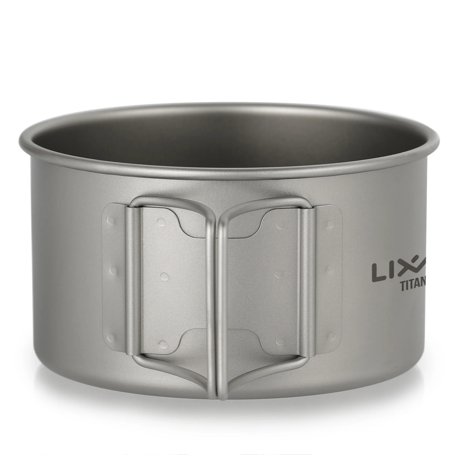 Lixada Ultralight Titanium Bowl with Folding Handles Dinner Food Container for Outdoor Hiking Camping Cookware 450ml+550ml camping cookware titanium tableware portable food container