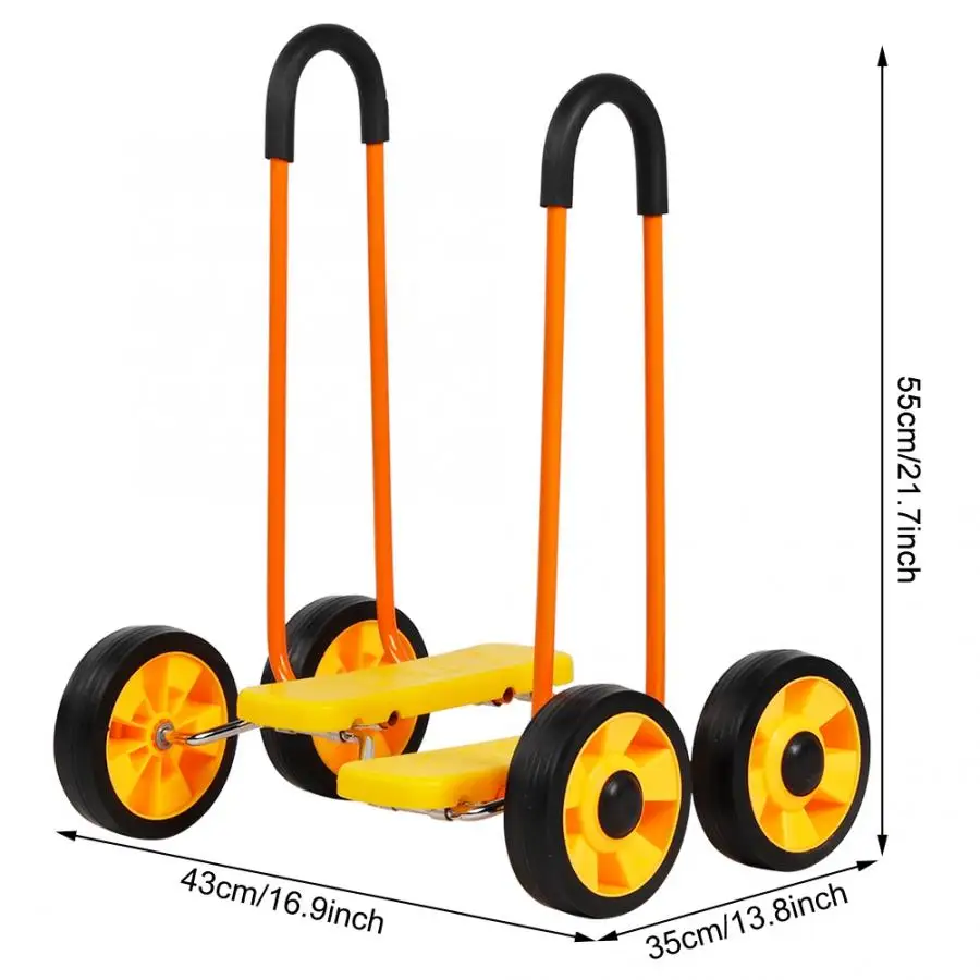Discount Balance Bicycle Four Tire Kid Balance Bicycle Anti-slip Foot Pedal Bike With 2 Safe Handles Suitable For Baby Sensory Training 4