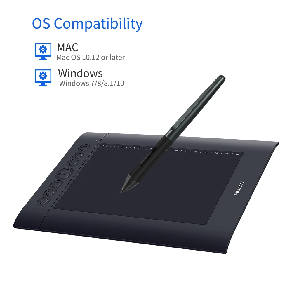 Huion H610 Pro V2 10x6 25 дюймов графический планшет с 8 Экспресс клавишами 16 мягких клавиш