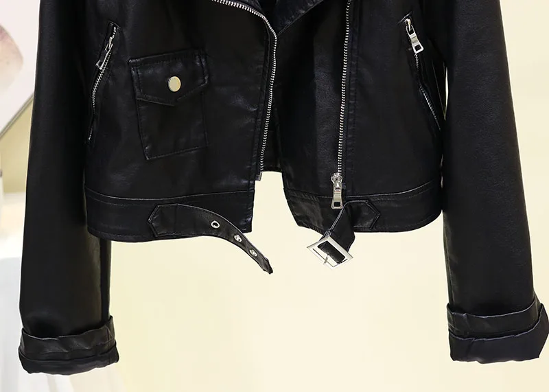 Chaquetas Mujer куртка из искусственной кожи женское пальто классное винтажное пальто с длинными рукавами Свободная Женская куртка-бомбер мотоциклетное пальто укороченные топы Streetwaer