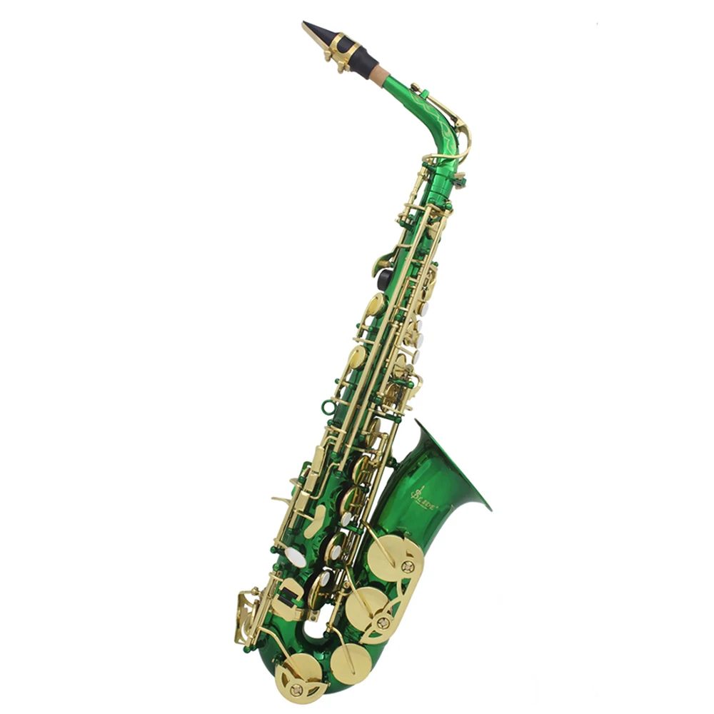 Eb Alto Saxophone Exquisite Carved High Quality Woodwind Instrument Green E Flat Brass Sax With Box Musical Parts | Спорт и