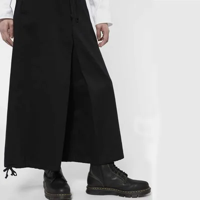 Шаровары в стиле Ямамото Yohji Yamamoto юбка капри темные брюки для весны и