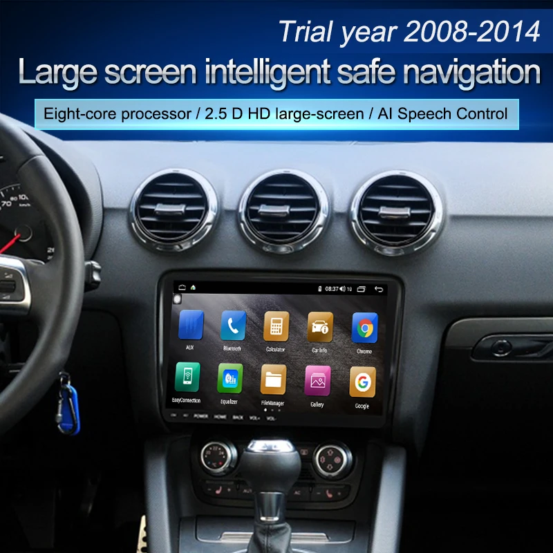 Top Android 8.1 9.66‘’ Touch screen car multimedia video Player subwoofer carplay GPS navi Auto radio Bluetooth for Audi TT 2