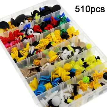 

Rivet Rivets Fasteners Panel Clips 1-4cm 510pcs Auto Body Plastic Push