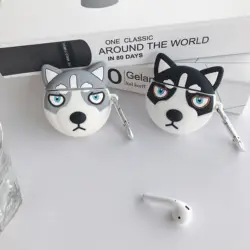 Новый милый силиконовый наушник с 3D рисунком собаки хаски, чехол для Apple New AirPods 1/2, беспроводной bluetooth чехол для гарнитуры