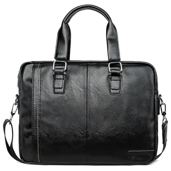 

Leather Man Messenger Bag Men'S Briefcases Business Laptop Men Handbag