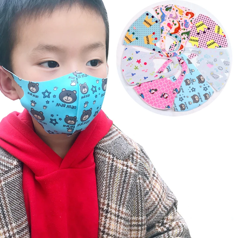 

20Pcs Mouth Mask Cartoon Waterproof Sunscreen Breathable Warm Breathable Half Face Mask Mouth Cover for Children kids Girls Boys