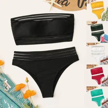 

Solid Color Micro Bikini Womens Padded Push-up Bra Bikini Set Biquini 2020 Swimsuit Bathing Suit Swimwear Beachwear Swim Suit #4