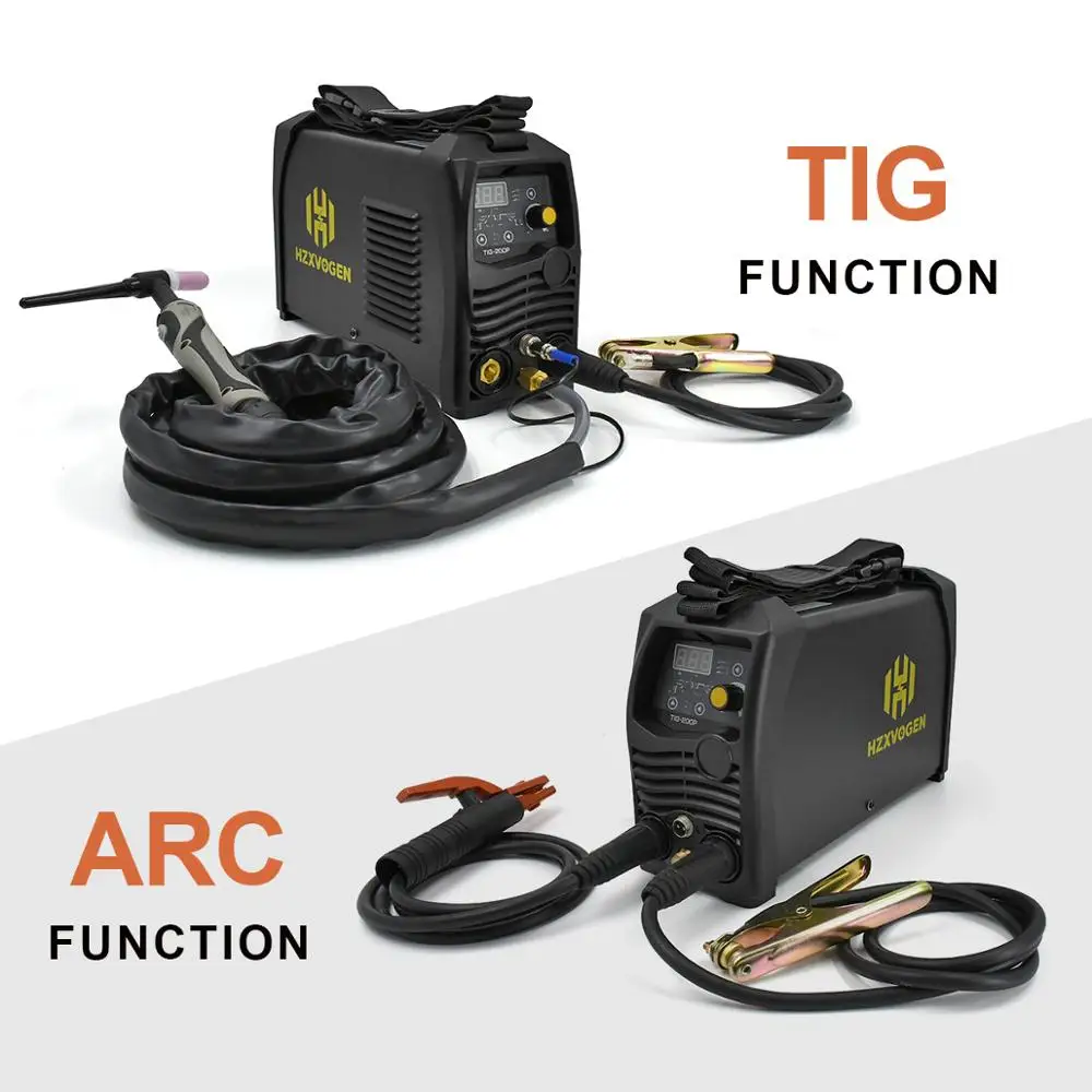 HZXVOGEN Tig сварочный аппарат TIG200 импульсный Tig Arc 2 в 1 Профессиональный 2T 4T Tig аргоновый газовый сварочный Tig сварочный аппарат 110V 220V мощность