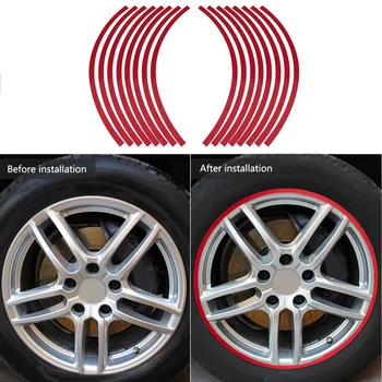

Universal Car Motorcycel Wheel Reflective Pinstripe Decal Tape Sticker Decoration Film for 16-19 inch car, bike, and mortorcycle