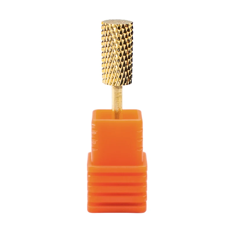 4 Types 3/32'' Golden Professional Carbide Nail Drill Bits Set Gold Gear Shape Burr Electric Drill Accessories Multi Size