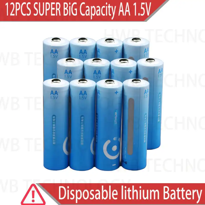 12pack Brand New Super Big Capacity Aa 1 5v Lithium Iron Batteries High Power Long Shelf Life Digital Camera Radio Ba Aa 1 5v Lithium 1 5v Aa1 5v Aa Aliexpress