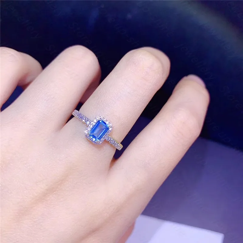 

Ladies Fashion Natural Topaz 925 Silver Ring Changeable and Colorful Jewelry Birthday Gift