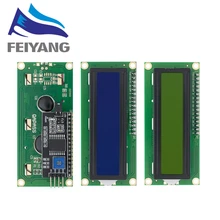 10PCS LCD1602 1602 LCD Módulo Azul/16x2 Caráter Display LCD Tela Verde Amarelo PCF8574T PCF8574 IIC interface I2C 5V