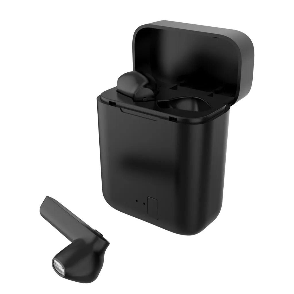 VOBERRY Bluetooth 5,0 гарнитура TWS беспроводная гарнитура портативная зарядная коробка мини-наушники стерео Высокая гарнитура для водителя 802#2 - Цвет: BK