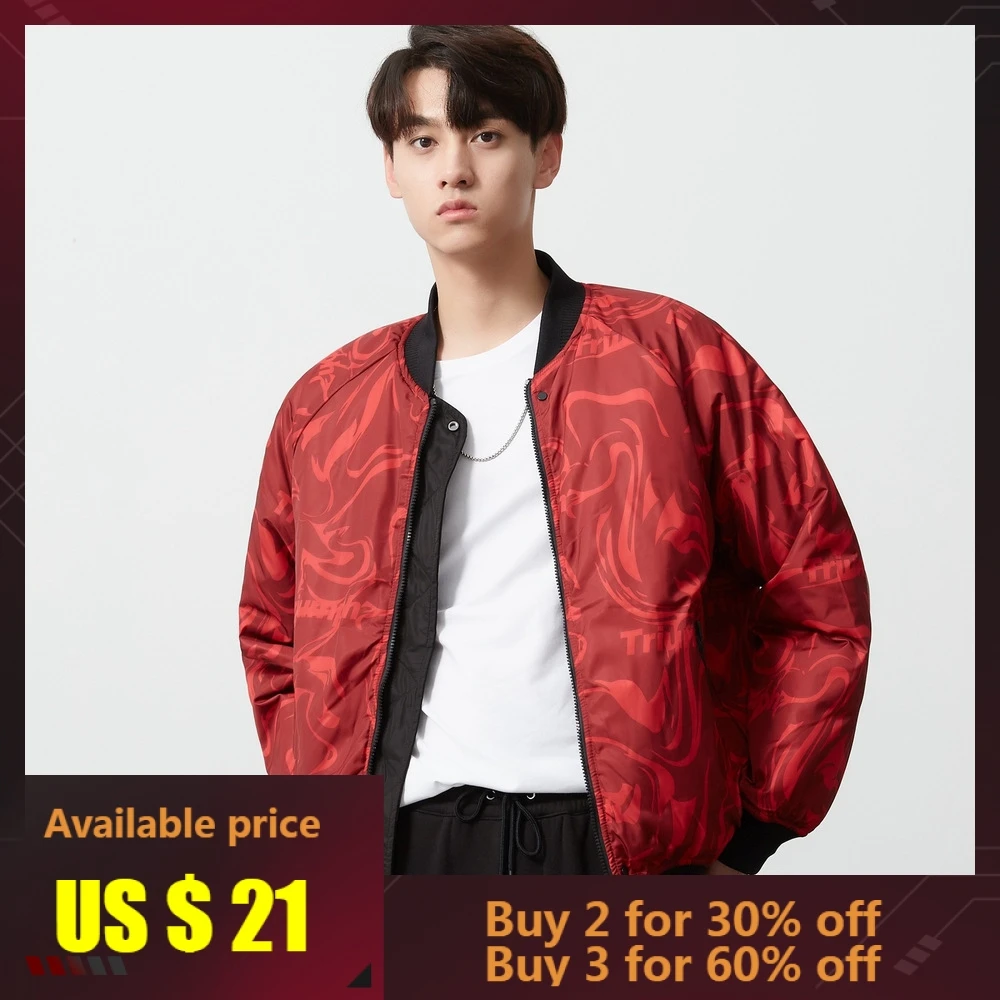 

Metersbonwe Two-sided wear New Winter Jacket fashion trend Casual thickened warm cotton-padded clothes Slim baseball coats