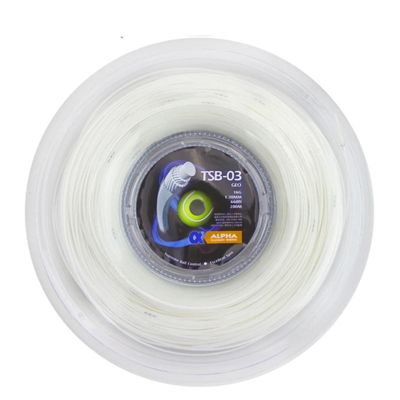 Alpha Tennis String 200m Reels Nylon Soft Hexagonal Tenacity Tennis