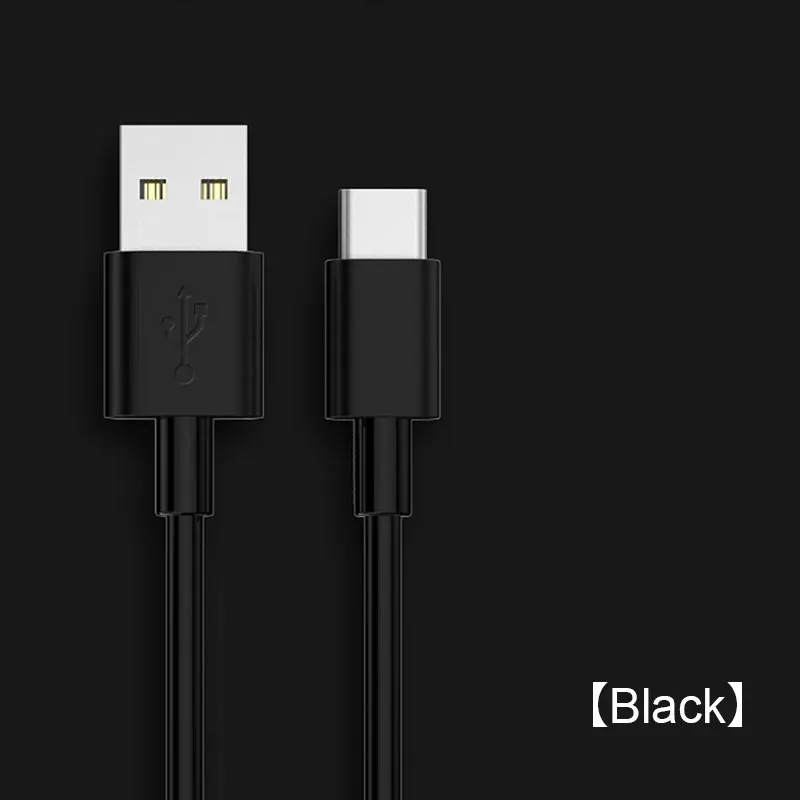 Type-C кабели для мобильных телефонов USB 2.5A Быстрая зарядка для смартфонов type C для samsung S9 S8 S10 huawei P30 Pro зарядный провод - Цвет: Черный