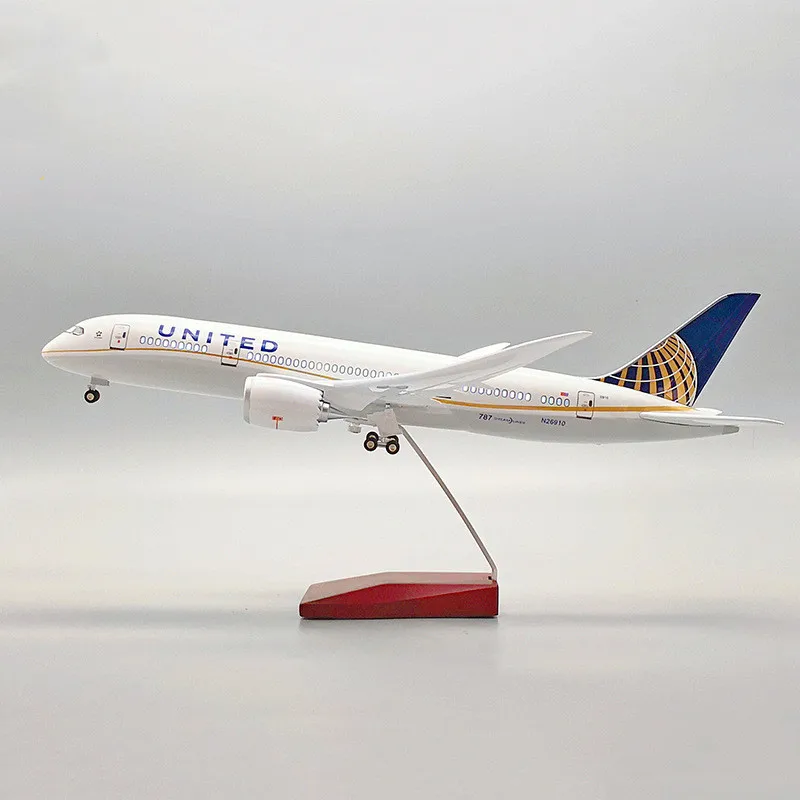 

43cm Boeing 787 Continental United Aviation Simulation Lighted Civil Aircraft Model Aircraft ModelPlane Model Diecast Aircraft