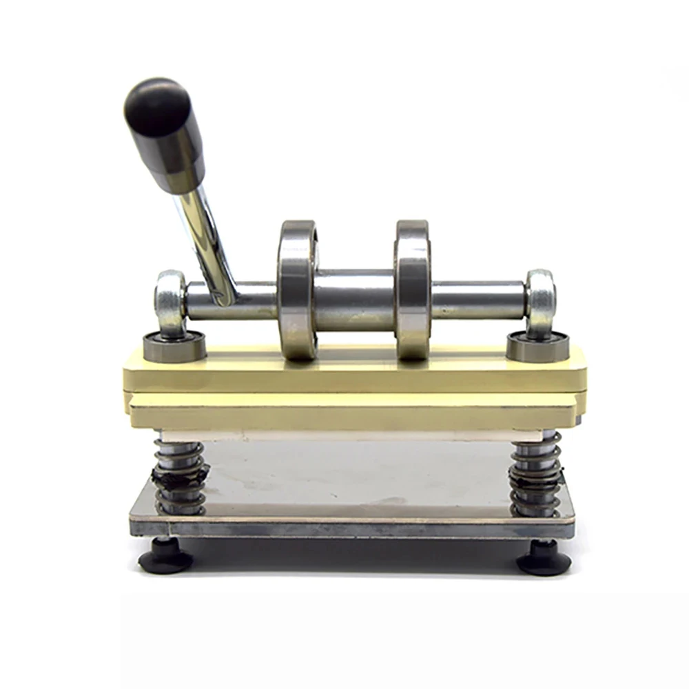 Double Wheel Hand Leather Cutting Machine Photo Paper PVC/EVA Sheet Cutter DIY Leather Die Cutting machine Punching Manual Press-1