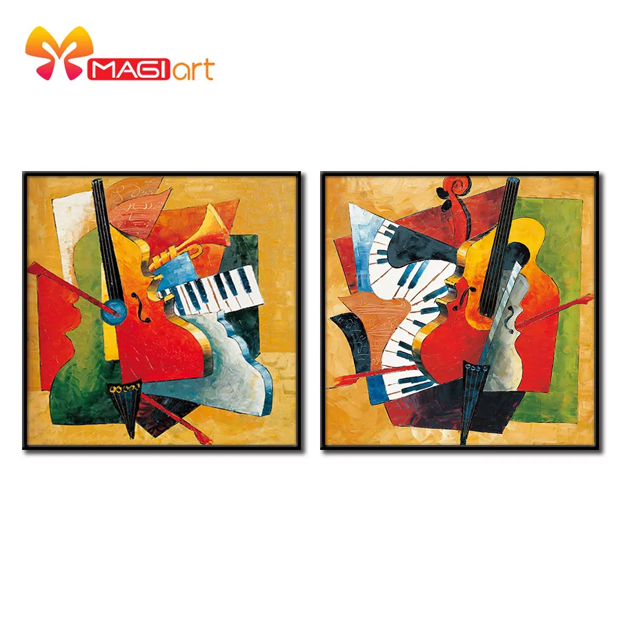 

Cross stitch kits Embroidery needlework sets 11CT water soluble canvas patterns 14CT Geometric style instrument-NCMP010