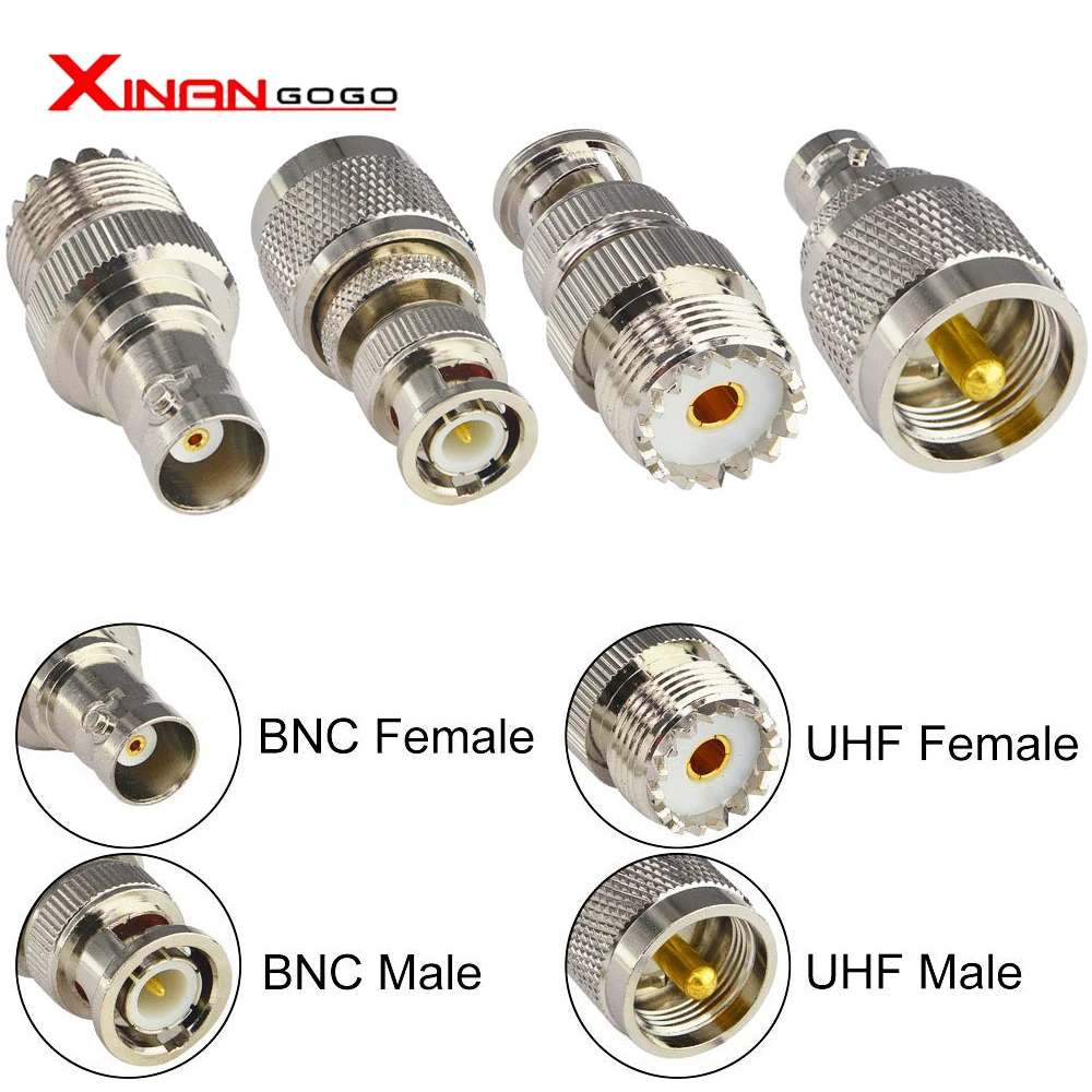 4 шт./компл. BNC-UHF PL259 адаптер RF коннектор type BNC male-UHF male Plug female SO239 Jack | Обустройство