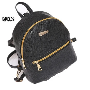 

YATUOKESI Women PU Leather Backpack Women Mini Backpack Cute Schoolbag For Teenage Girls Bags Women Shoulder Bag Mochilas Mujer