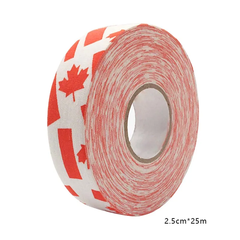 Elbow Golf Tape Clothes Hockey Tape Sport Safety Football Volleyball Basketball Knee Pads Anti-slip Hockey Stick Tape - Color: maple leaf