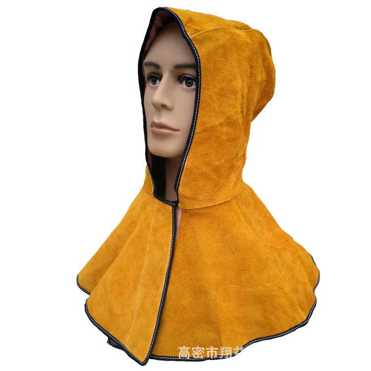 

Factory Direct Selling Cowhide Shawl Cap Head Protection Hat Argon Arc Welding Welder's Helmet Personal Protection Welder Hood
