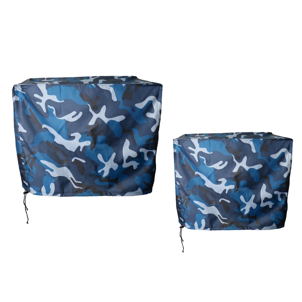 Boat Outboard Motor Protector Dust Guard Cover Waterproof for 2-5 HP/30-90 HP Engine, 2 Pieces Different Sizes