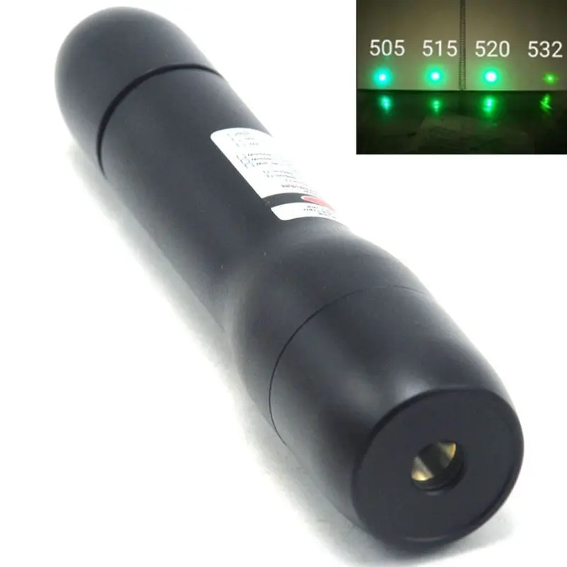 515nm Green Waterproof Laser Pointer Focusable Dot 515T-50 Flashlight Torch Box