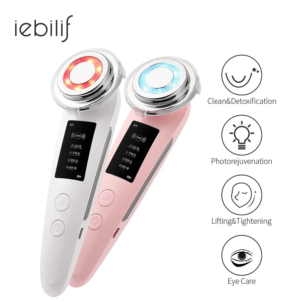 

RF EMS косметический инструмент для фотоомоложения вибрационный массаж удаление морщин + щетка для очистки лица Инструменты для ухода за кожей лица