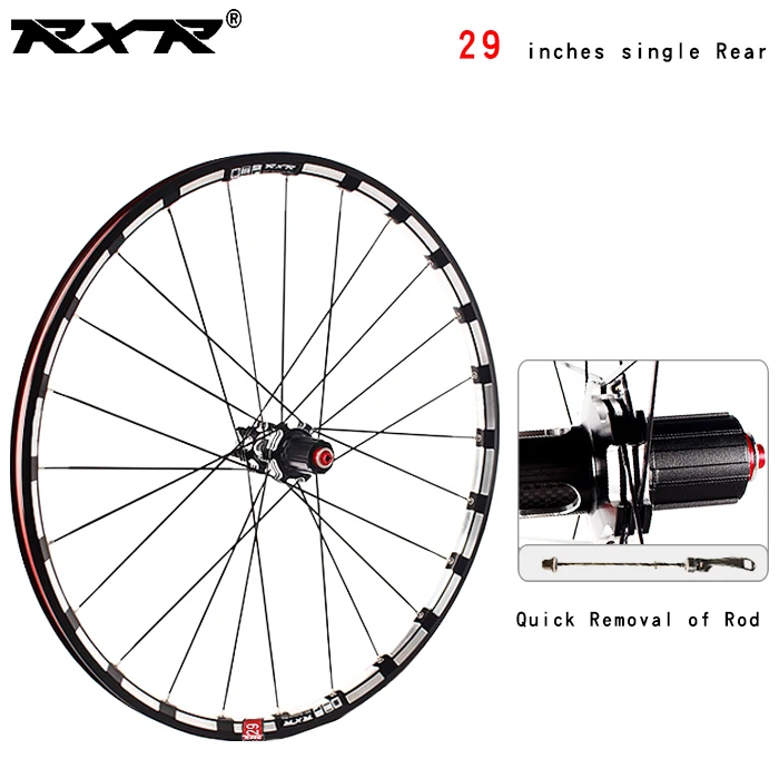 RXR 2" RX233 колеса Углеродные ступицы диски для горных велосипедов тормоза 5 подшипники колеса велосипеда Наборы горный велосипед 7-11Speed через ось/дисковый тормоз для горного велосипеда колеса - Цвет: 29 black  Rear  QR