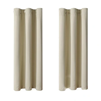 

Bedroom Window Shade Curtain - Heat Insulation Curtains with Holes At the Top of the Noise Reduction Applicable