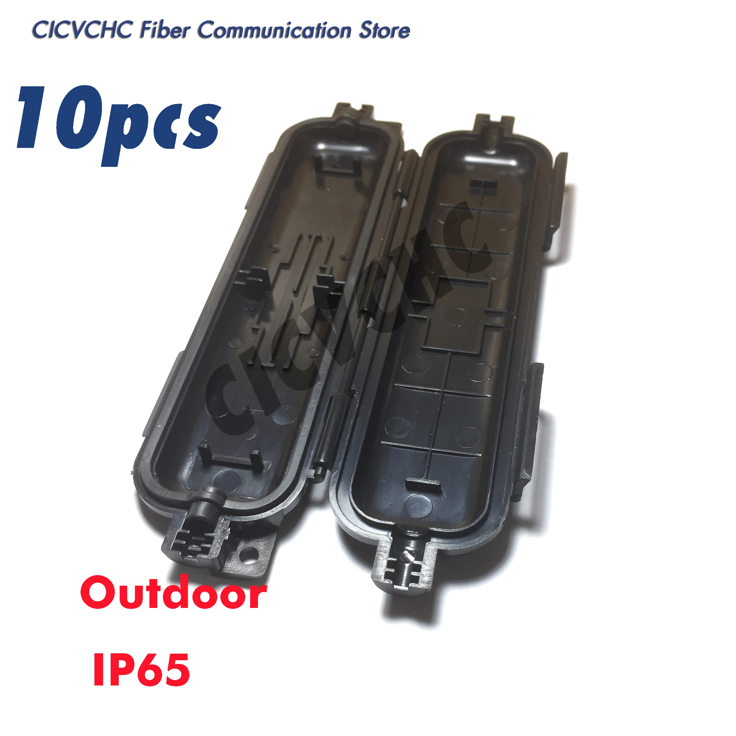 10pcs Optical fiber cable protected box with adapter type-outdoor waterproof