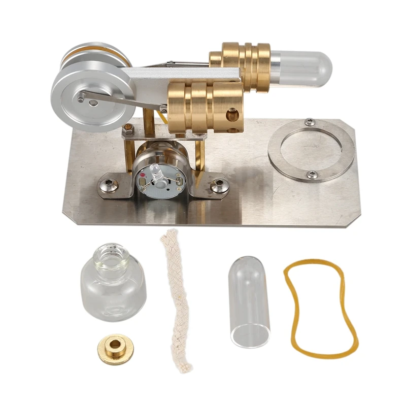 

Hot Air Stirling Engine Motor Model Electricity Generator Metal Base Science Educational Toy Educational Model