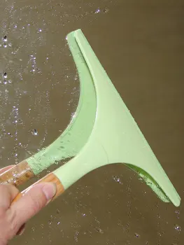 

vanzlife Direct selling bamboo glass wiper household window cleaner glass brush window cleaning tool cleaning glass scraper