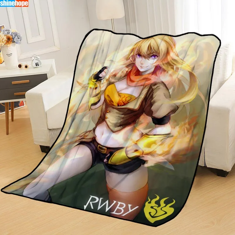 На заказ RWBY Yang Одеяла Пледы одеяло мягкое одеяло летнее одеяло аниме одеяло путешествия одеяло - Цвет: Blanket 11