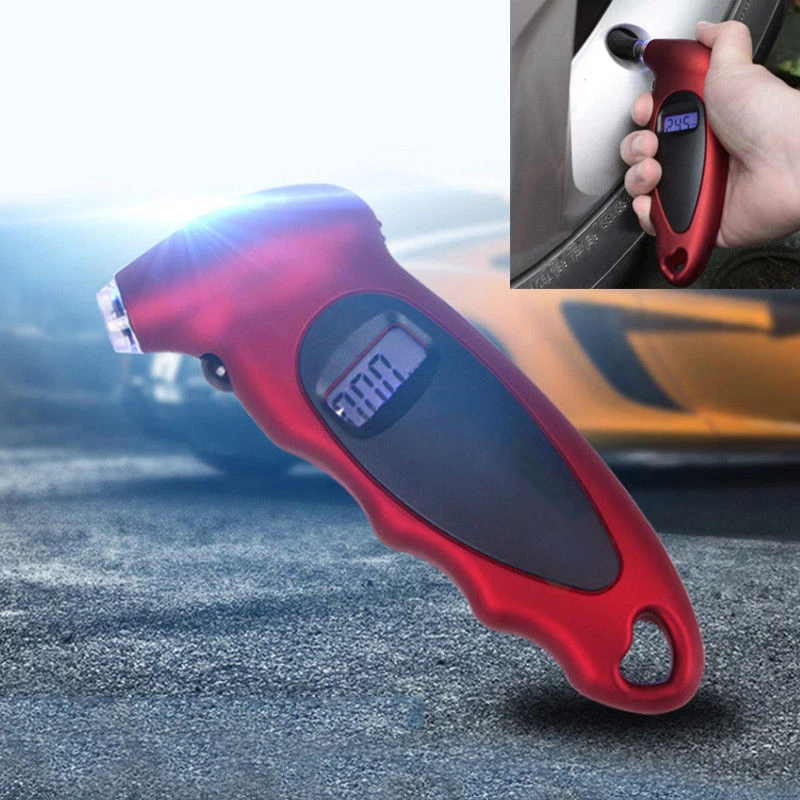 Прецизионный Автомобильный цифровой манометр с подсветкой датчик давления в