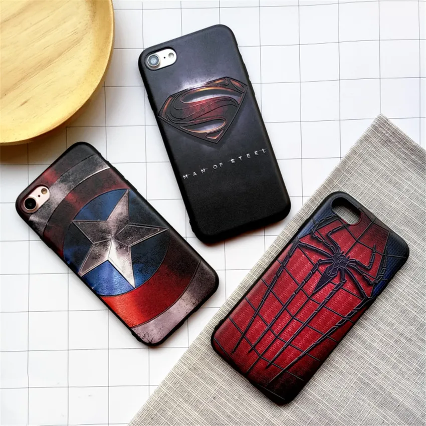 Мягкий чехол для мобильного телефона с Бэтменом Суперменом Марвел iPhone11 pro max XS MAX 7