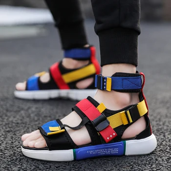 

Men Shoes Summer High Top Sandals Fashion Men Gladiator Sandals Outdoor Casual Sandals Shoes Men Sandales Homme 2019 Slides