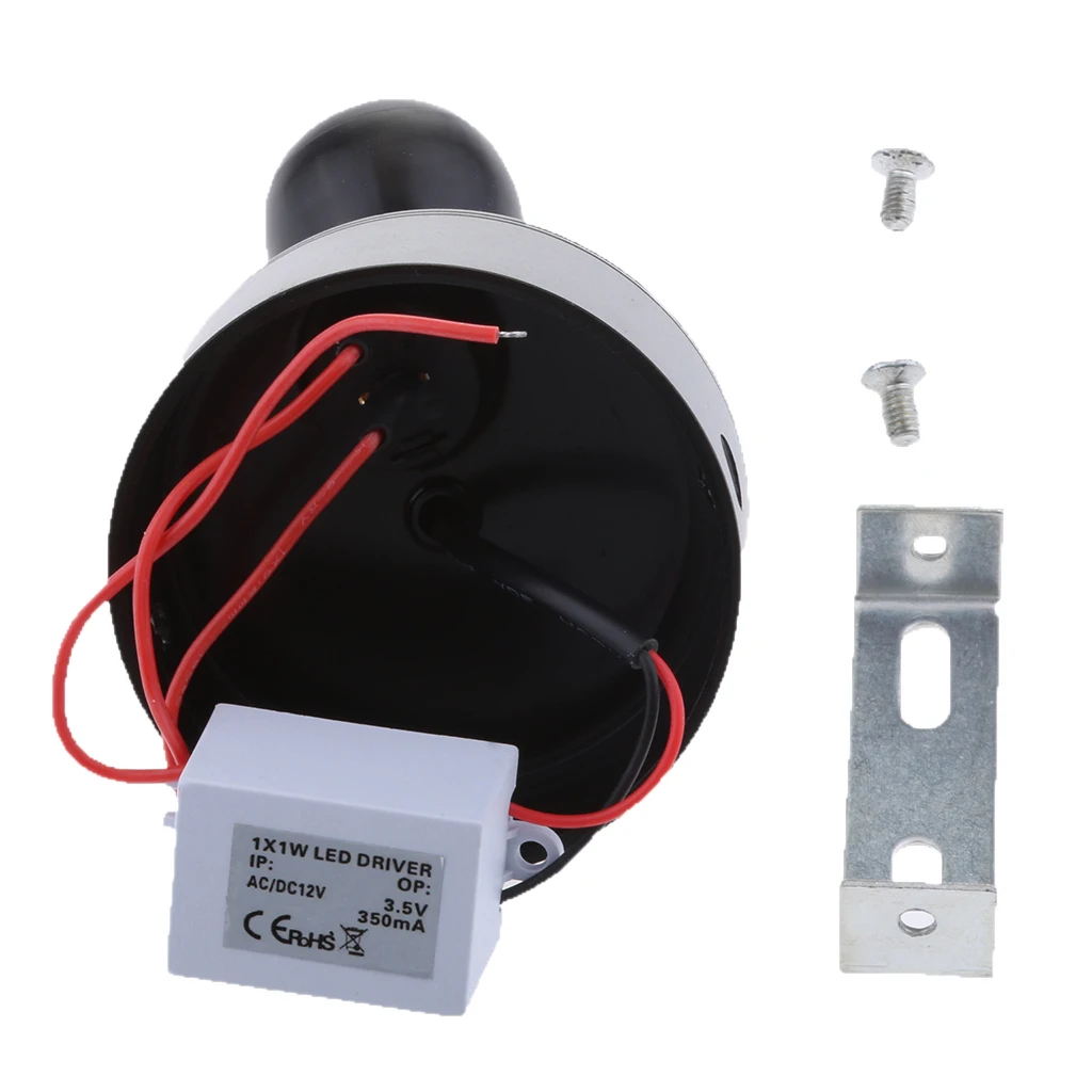 12V 1W LED Spot Light Reading RV Camper Trailer Boat Wall Mount - 6000K Cool Light