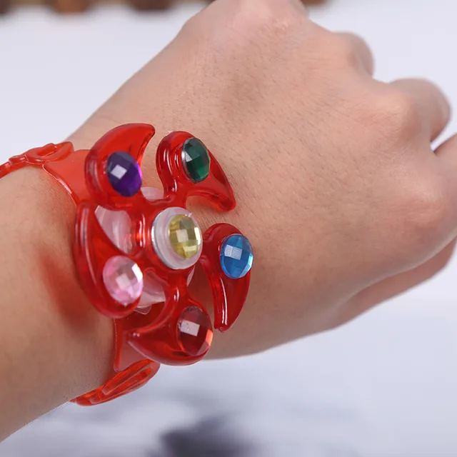 1PCs Children's Luminous Wrist Band Manual Rotating Soft Flash Gyro Bracelet for Kids LED Cartoon Lights Glow In The Dark Toys 4