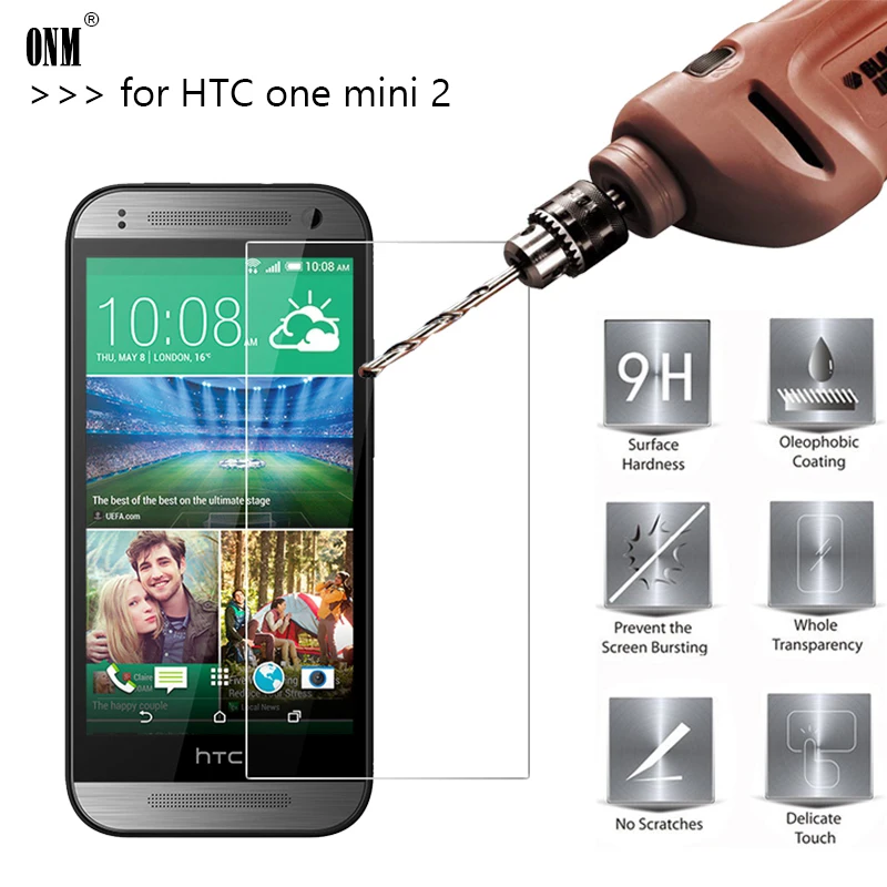 2.5D 0,26 мм 9H Премиум Закаленное стекло для htc one mini 2 Защитная пленка для htc One M8 mini