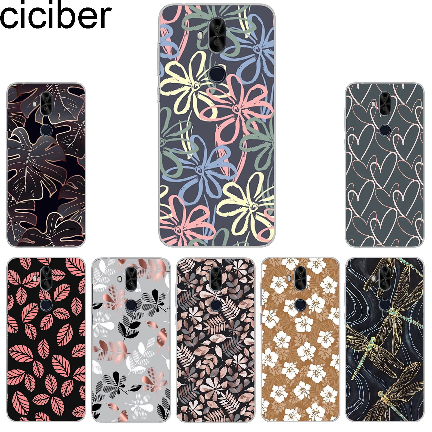

ciciber Phone Cases For ASUS Zenfone 5 5Z 5Q Lite Max Plus (M1) Case Soft TPU Cover ZE620KL ZS620KL ZC600KL ZB570TL Leaf Flower