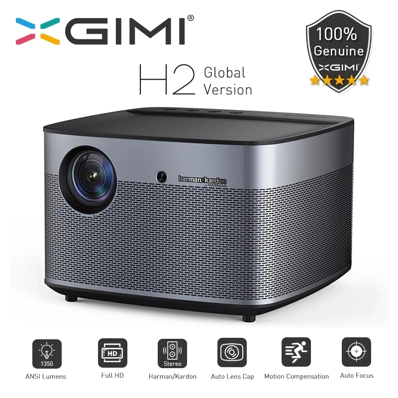 Проектор XGIMI H2 глобальная версия DLP 1080P Full HD 1350 Ansi Lumens 3D проектор 4K Android Wifi для