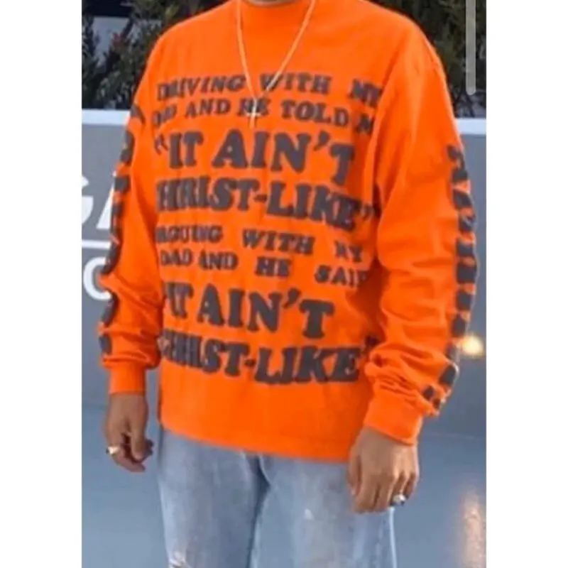 Kanye West CPFM X Jesus Is King футболка с 3D принтом пены 1:1 высокое качество cpfm длинными