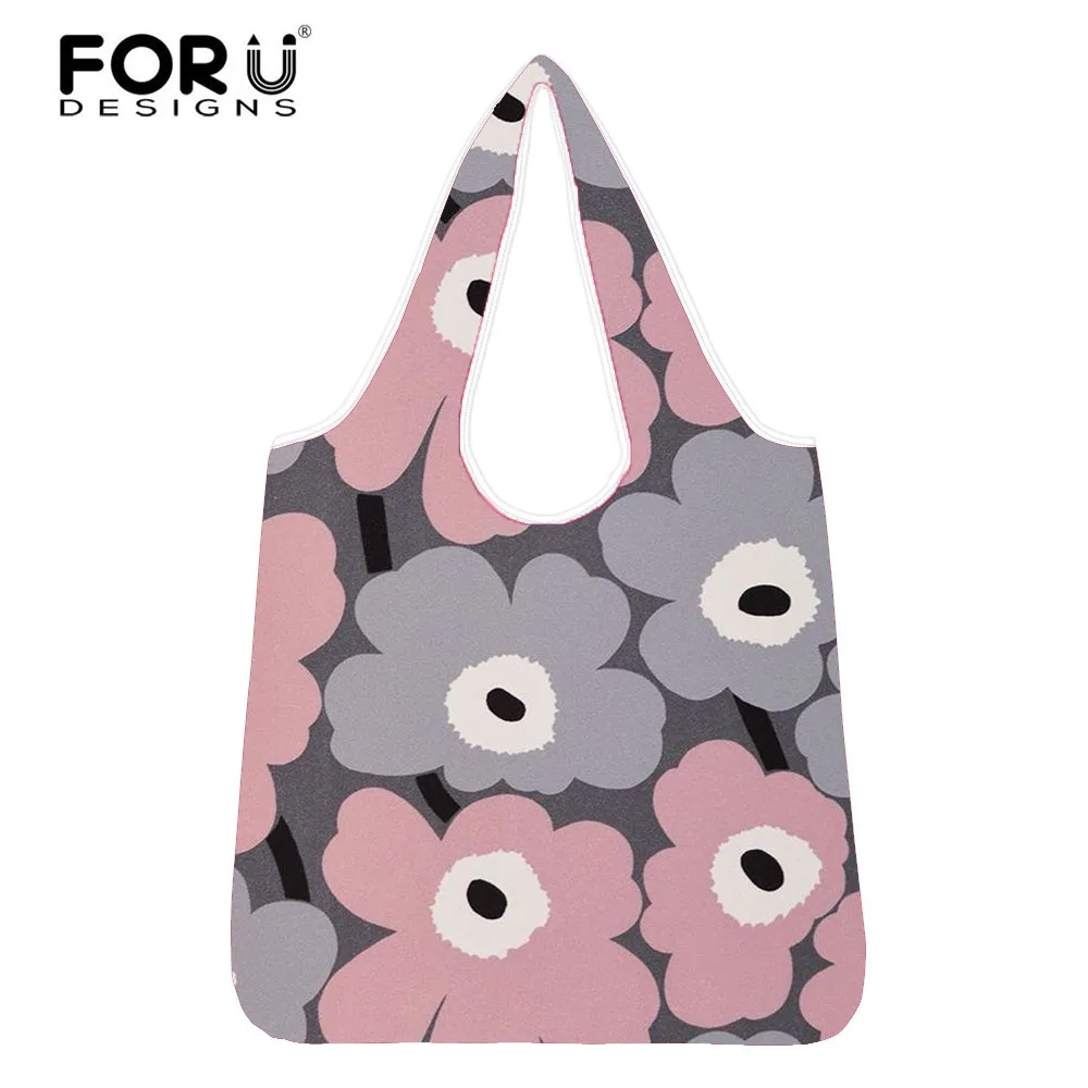 Bag Woman Storage Shopper-Bags Poppy Flower-Printed Fashion FORUDESIGNS Floral-Style