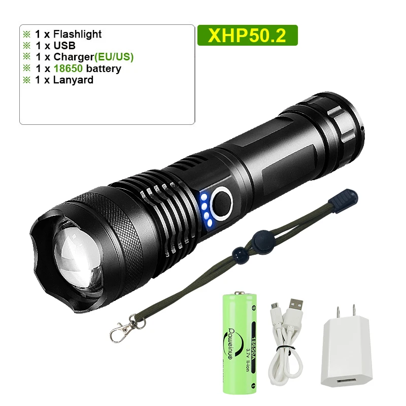 best small flashlights Newest XHP199 High Power LED Flashlights Ultra Powerful Led Torch Lights XHP160 Rechargeable Tactical Flashlight Hunting Lantern small led torch Flashlights